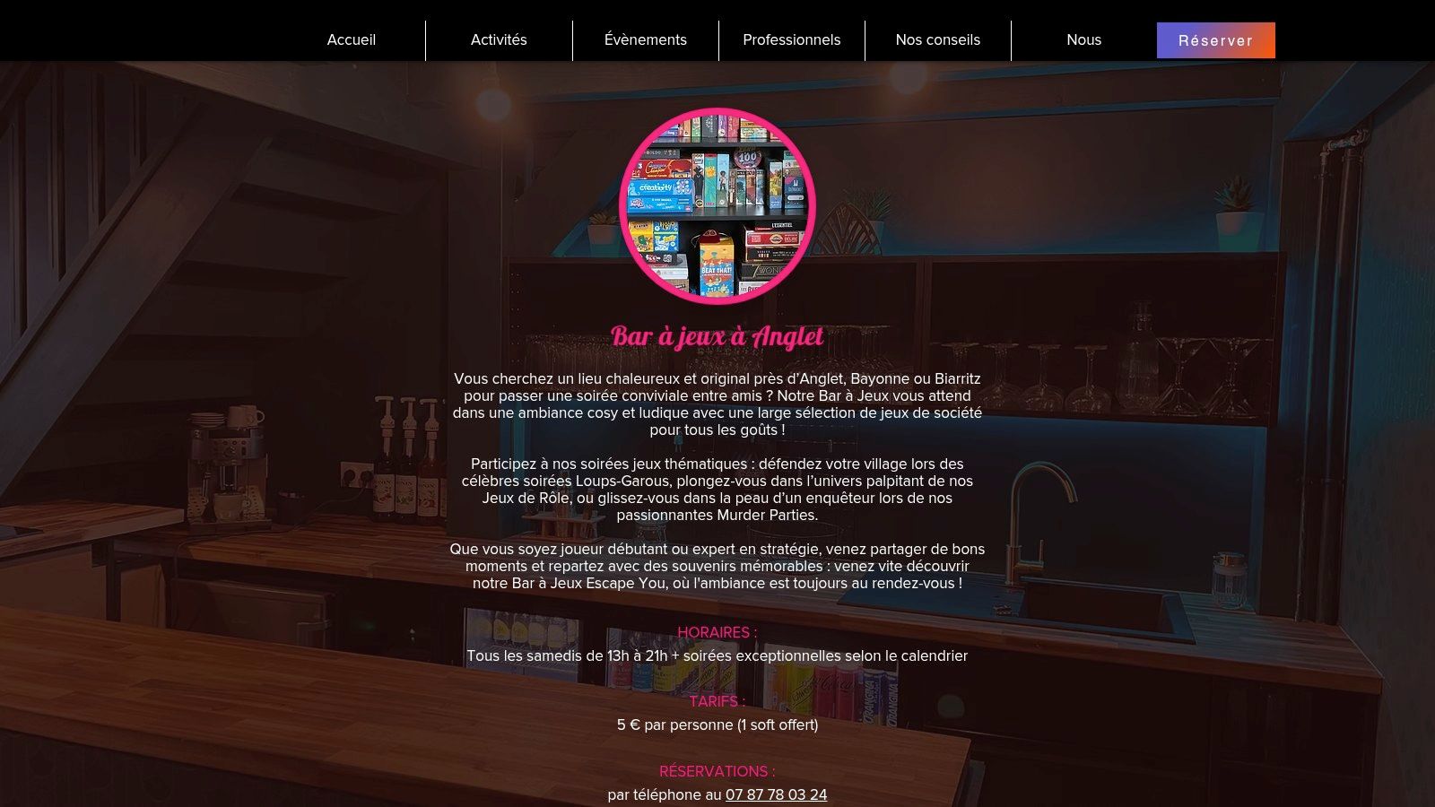 Escape You – Bar à jeux (Anglet, 10–15 min de Bayonne)