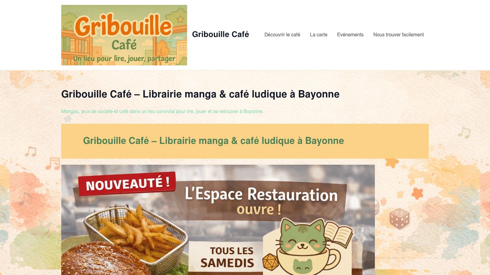 Gribouille Café – Librairie manga & café ludique (Bayonne)
