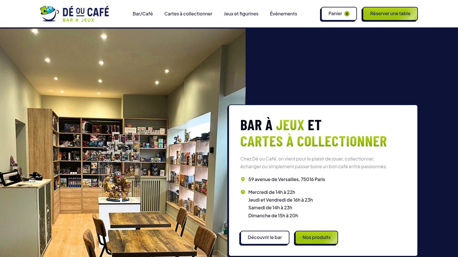 Dé ou Café – Paris 16e (Avenue de Versailles)