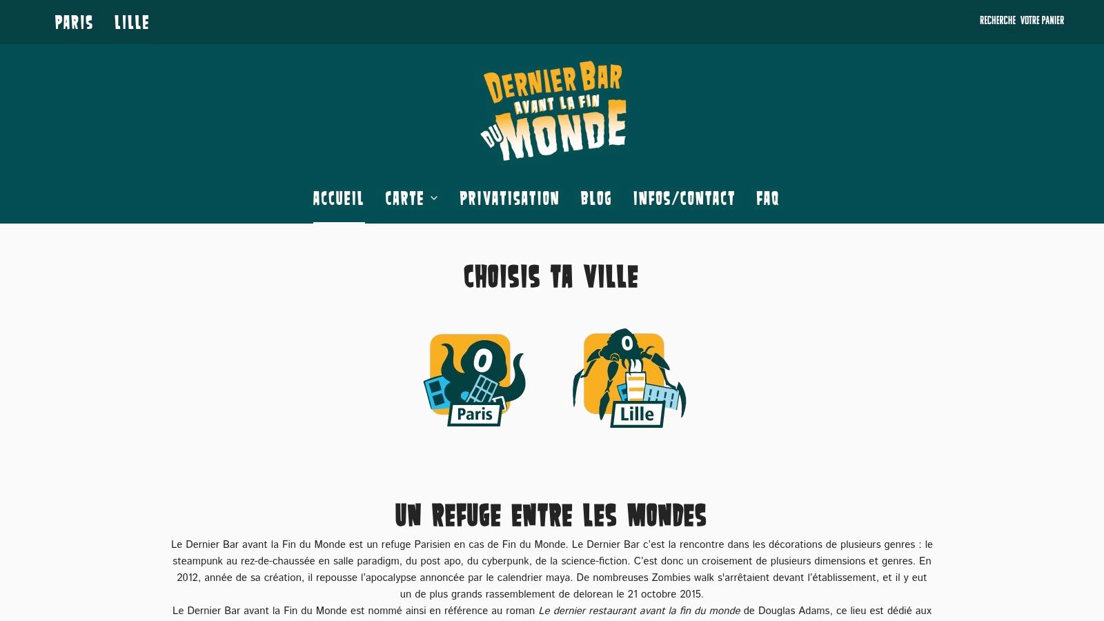 Le Dernier Bar avant la Fin du Monde – Lille