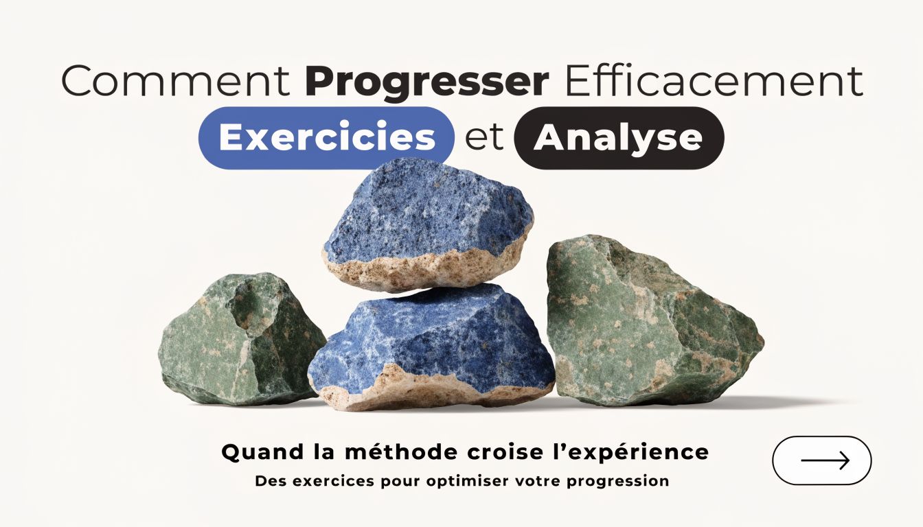 Des pierres empilées illustrant le concept de progression efficace à travers des exercices et de l'analyse.