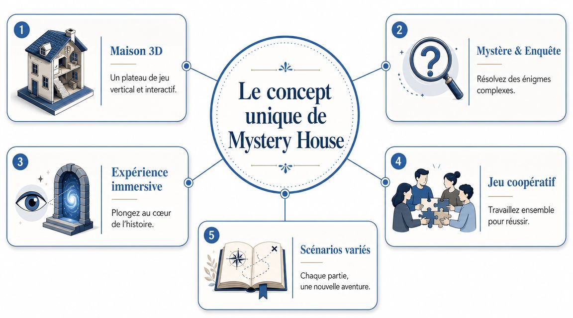 Le concept unique de Mystery House rappelé