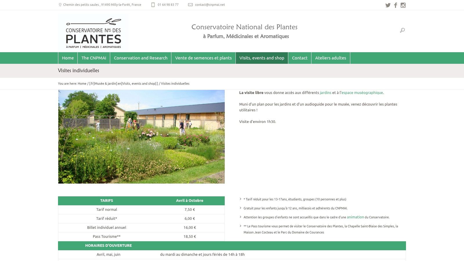 Conservatoire des Plantes de Milly : la balade sensorielle